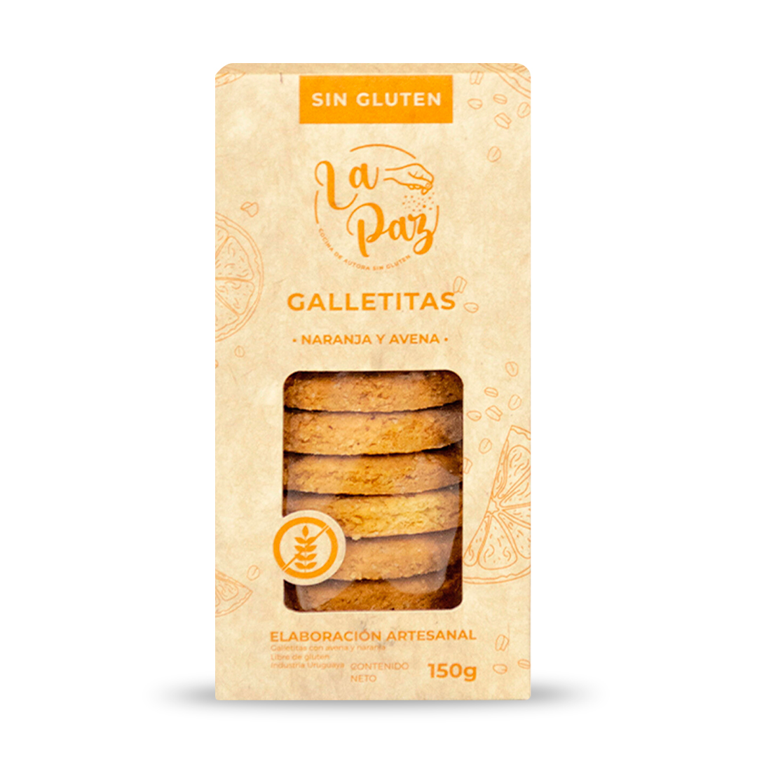 LA PAZ GALLETA SIN GLUTEN GALLETITAS NARANJA Y AVENA