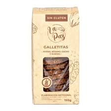 LA PAZ GALLETA SIN GLUTEN GALLETITA AVENA, SESAMO CACAO Y NUECES