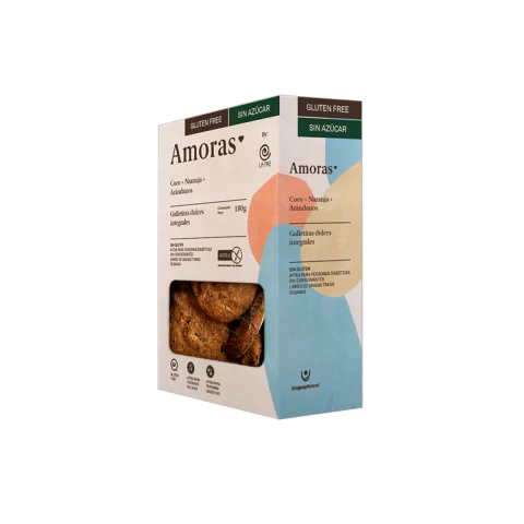 Cookies integrales s/g coco naranja y arandanos Amoras180g