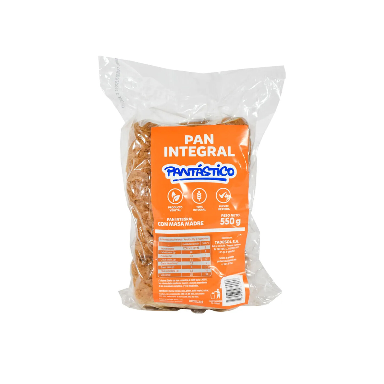 PAN PANTASTICO INTEGRAL 550G