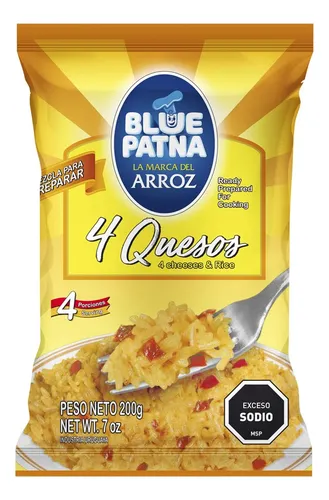 Arroz Saborizado 4 Quesos Blue Patna 200 Grs.