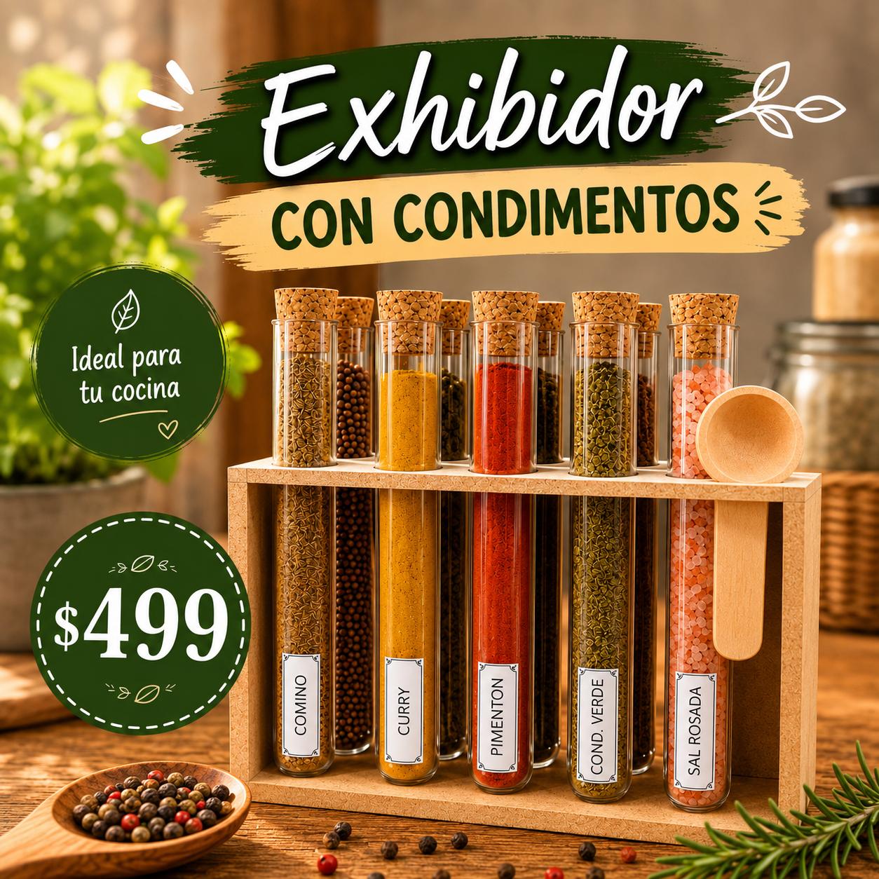 EXHIBIDOR CON CONDIMENTOS
